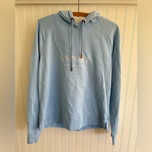 Yest Women's Pullover Hoodie with Draw String Hood Light Blue size 6